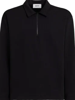 Polo maniche lunghe in misto cotone