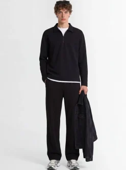 Polo maniche lunghe in misto cotone