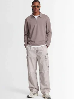 Polo maniche lunghe in misto cotone