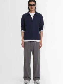 Polo maniche lunghe in misto cotone