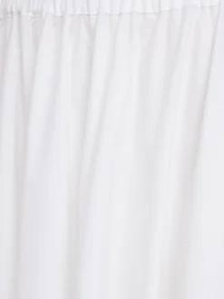Poplin midi skirt