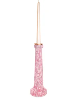 Portacandele avorio e rosa