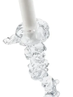 Portacandele piccolo in vetro Drip