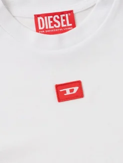 Printed cotton blend jersey t-shirt