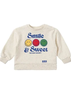 Printed cotton blend sweatshirt