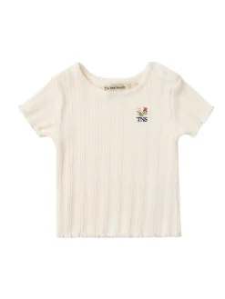 Printed cotton blend t-shirt