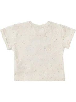 Printed cotton blend t-shirt