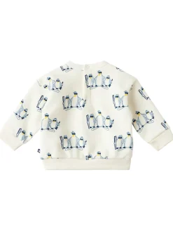 Printed cotton crewneck sweatshirt