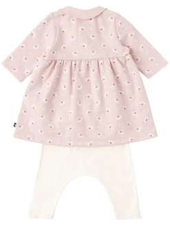 Printed cotton dress & leggings