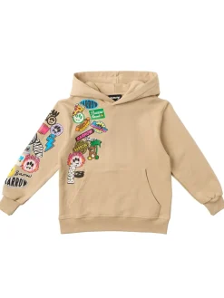 Printed cotton hoodie