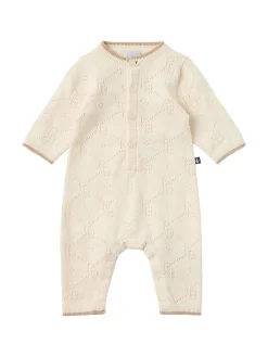 Printed cotton jersey romper
