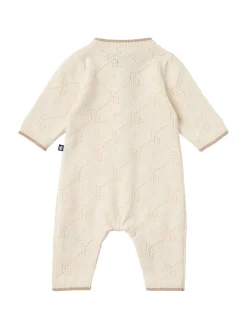 Printed cotton jersey romper