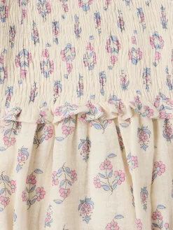 Printed cotton romper