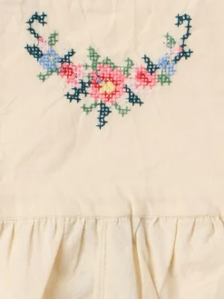 Printed cotton romper