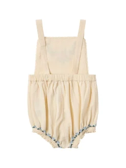 Printed cotton romper