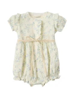 Printed cotton romper