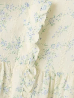 Printed cotton romper