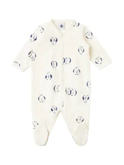Printed cotton romper