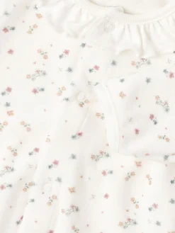 Printed cotton romper