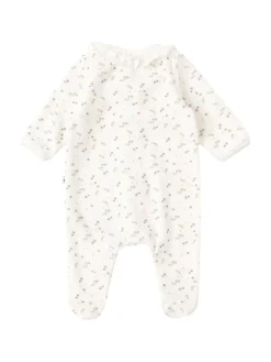Printed cotton romper