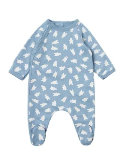 Printed cotton romper