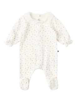 Printed cotton romper