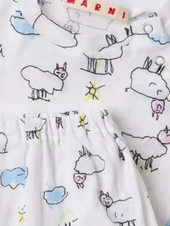 Printed cotton shirt & shorts