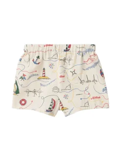 Printed cotton shorts