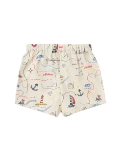 Printed cotton shorts