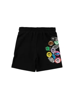 Printed cotton sweat shorts