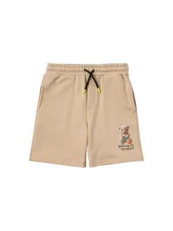 Printed cotton sweat shorts