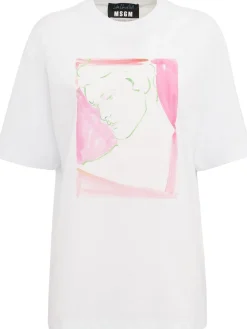 Printed cotton t-shirt