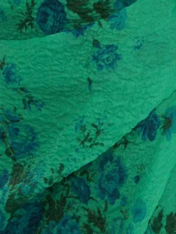 Printed organza midi dress