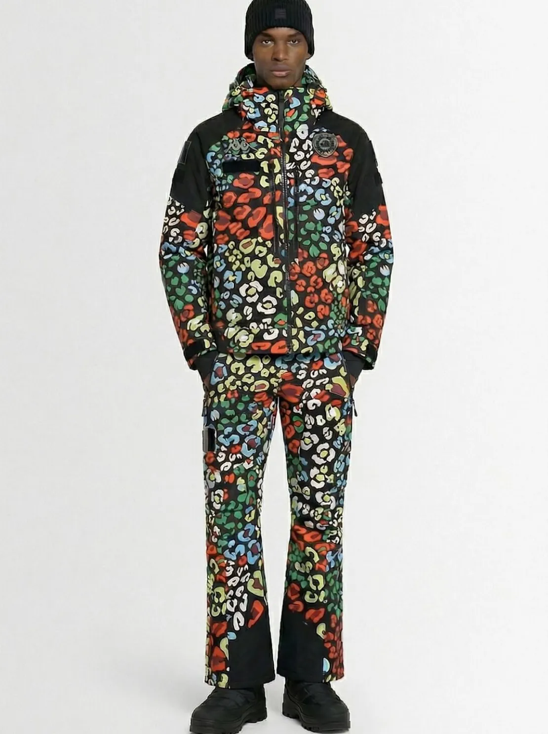 Printed puffer jacket