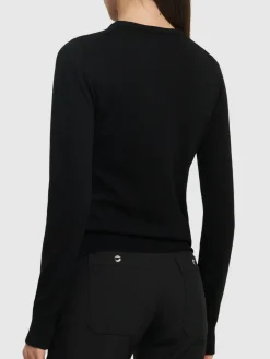 Pullover girocollo con clip