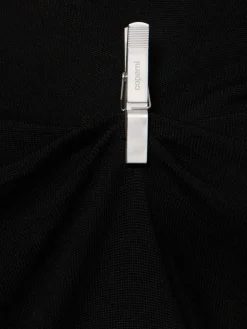 Pullover girocollo con clip