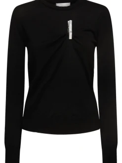 Pullover girocollo con clip