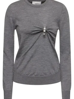 Pullover girocollo con clip