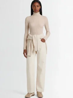 Pullover Ravena in maglia a coste con collo alto