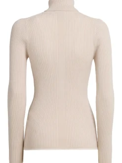 Pullover Ravena in maglia a coste con collo alto