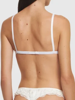 Reggiseno a triangolo in tulle con ricamo in pizzo