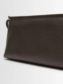 Rene micro grain leather shoulder bag