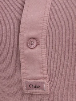 Ribbed cotton jersey long sleeve top