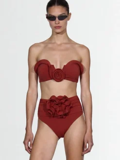 Rose detail bikini bottoms