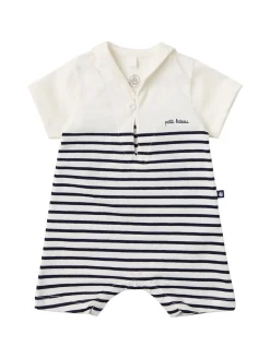 Sailor printed cotton jersey romper