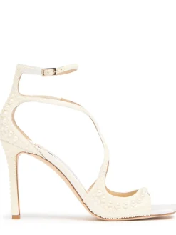 Sandali Azia in pelle con perle 95mm