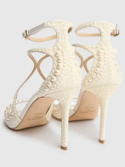 Sandali Azia in pelle con perle 95mm