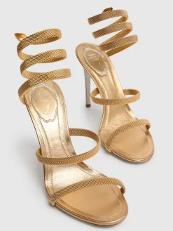 Sandali in pelle e metallo 105mm
