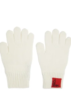 Sciarpa e cappello in maglia misto lana con logo