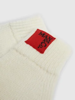 Sciarpa e cappello in maglia misto lana con logo